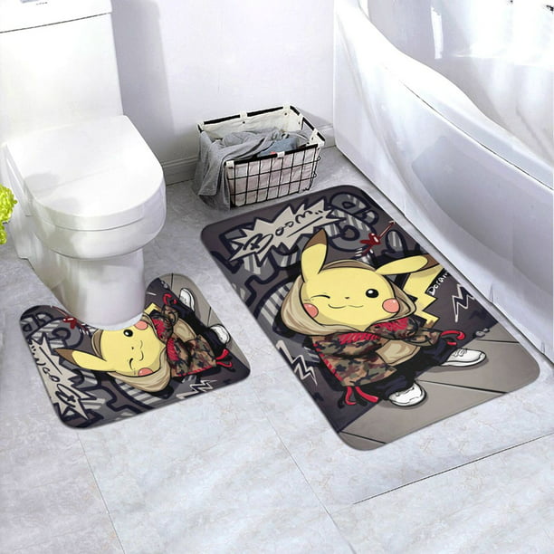 15X23" Pokemon Kitchen Bathroom Shower Floor Non-Slip Bath Mat Rug Carpet 938